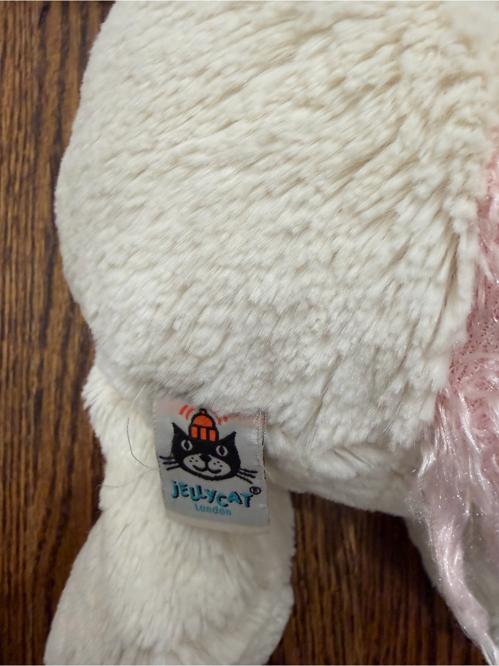 Jellycat Cream & Pale Pink Plush Unicorn - Picture 3 of 6